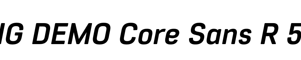  DEMO Core Sans R 55 Bold Italic