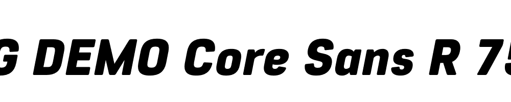  DEMO Core Sans R 75 Black Italic