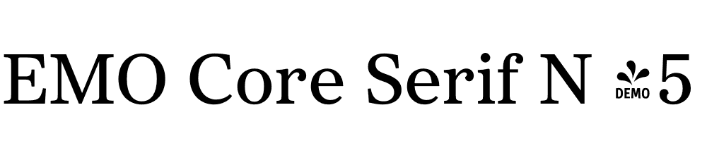  DEMO Core Serif N 45 Medium Regular