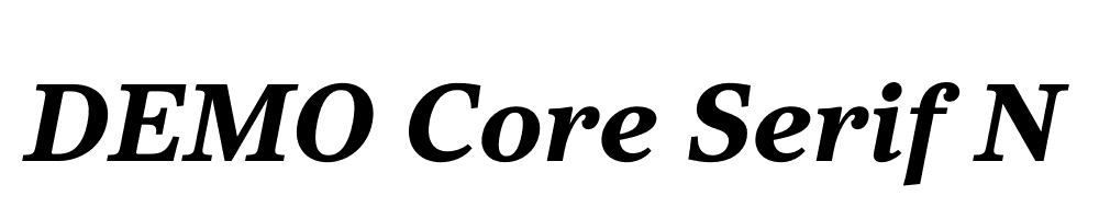  DEMO Core Serif N 75 Black Italic