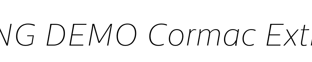  DEMO Cormac Extra Thin Italic