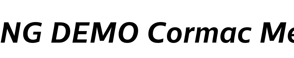  DEMO Cormac Medium Italic