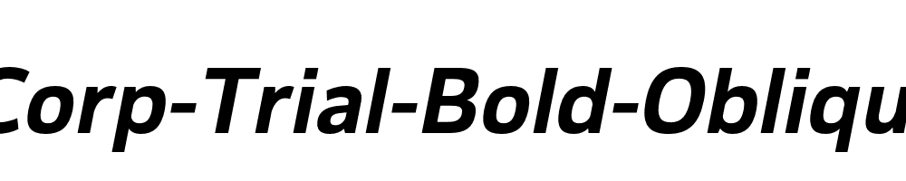 Corp-Trial-Bold-Oblique