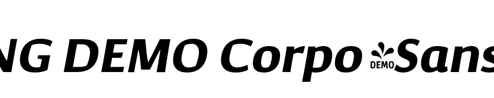  DEMO Corpo_Sans Bold Italic