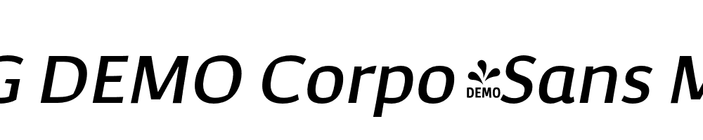  DEMO Corpo_Sans Medium Italic