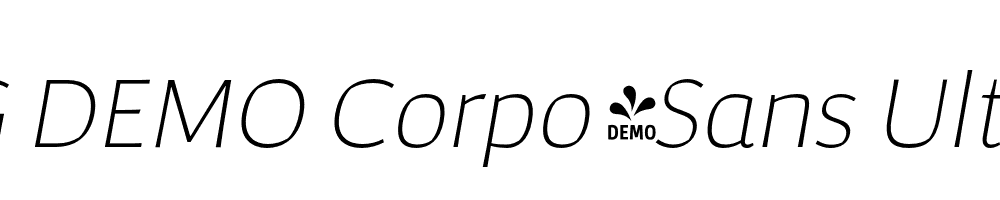  DEMO Corpo_Sans Ultra Light Italic