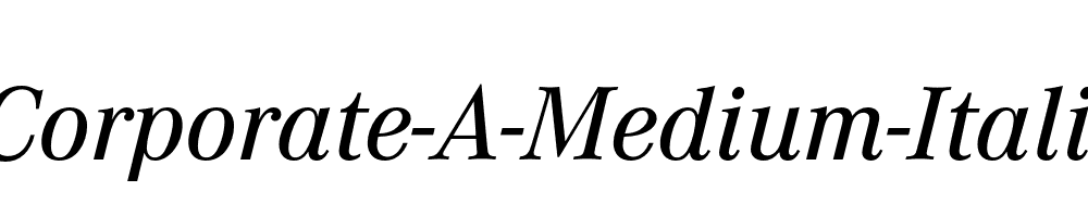 Corporate-A-Medium-Italic