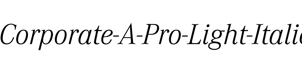 Corporate-A-Pro-Light-Italic