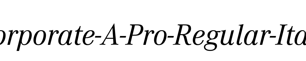 Corporate-A-Pro-Regular-Italic