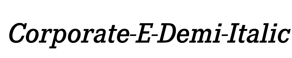 Corporate-E-Demi-Italic