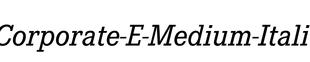 Corporate-E-Medium-Italic