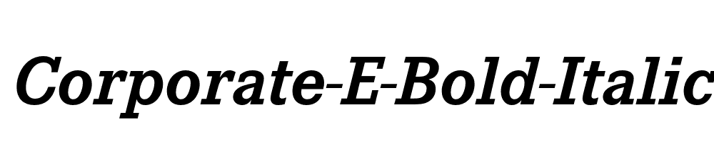 Corporate-E-Bold-Italic