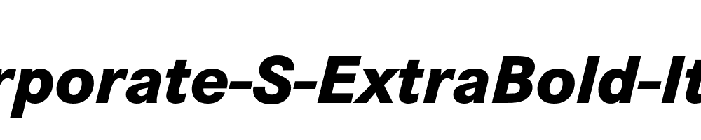 Corporate-S-ExtraBold-Italic