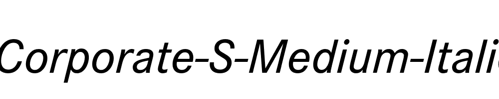 Corporate-S-Medium-Italic