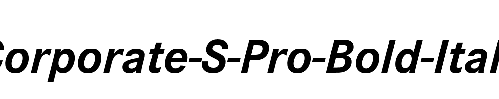 Corporate-S-Pro-Bold-Italic