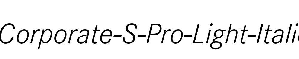 Corporate-S-Pro-Light-Italic