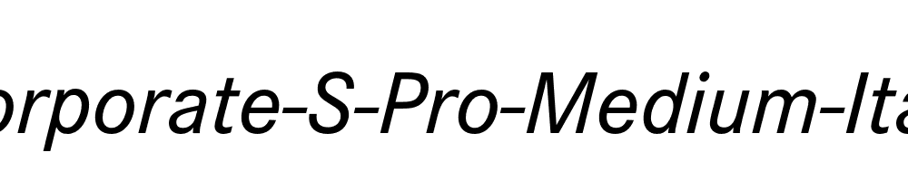 Corporate-S-Pro-Medium-Italic