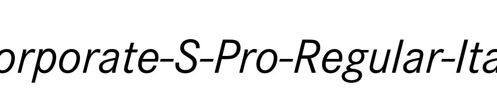 Corporate-S-Pro-Regular-Italic