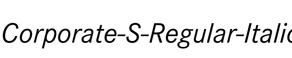 Corporate-S-Regular-Italic