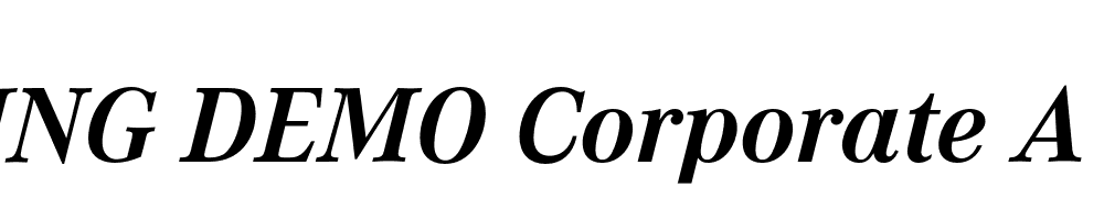  DEMO Corporate A Bold Italic