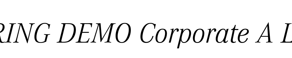  DEMO Corporate A Light Italic