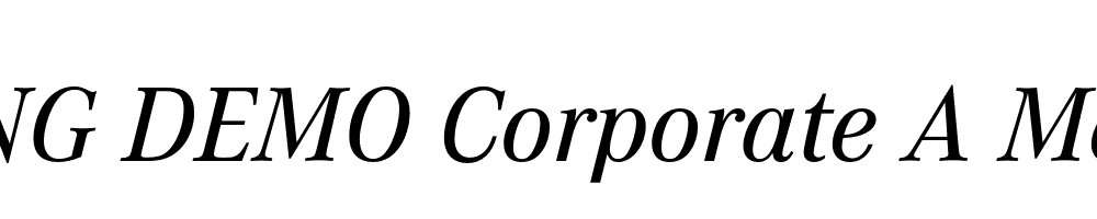  DEMO Corporate A Medium Italic