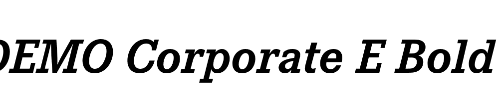 FSP DEMO Corporate E Bold Italic