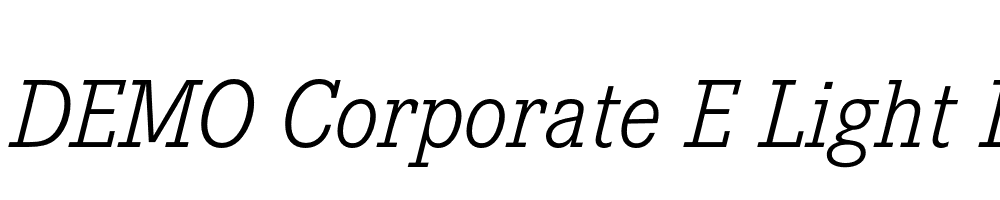 FSP DEMO Corporate E Light Italic