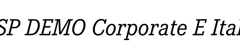 FSP DEMO Corporate E Italic