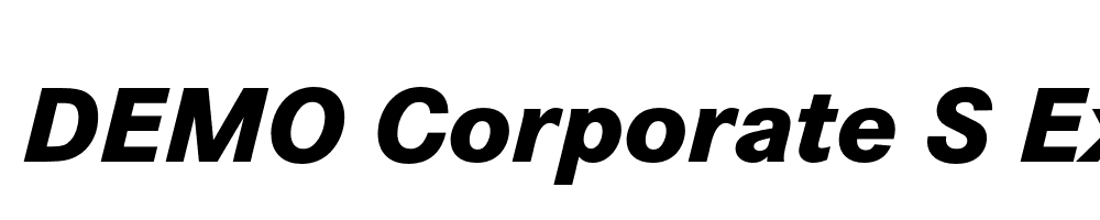  DEMO Corporate S ExtraBold Italic