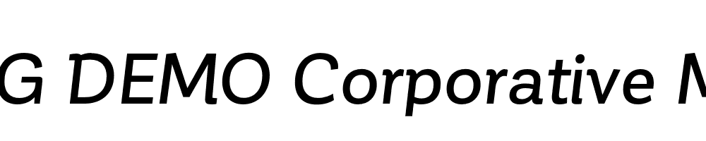  DEMO Corporative Medium Italic