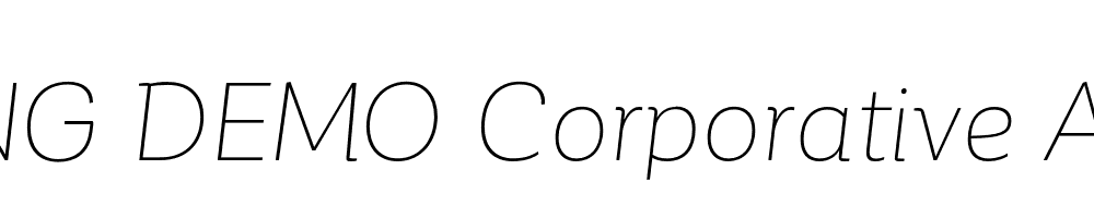  DEMO Corporative Alt Thin Italic