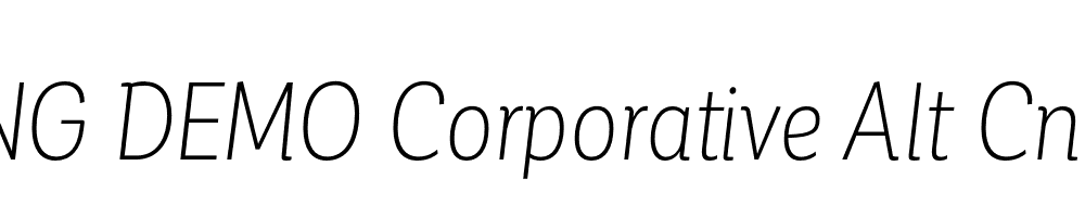  DEMO Corporative Alt Cnd Light Italic