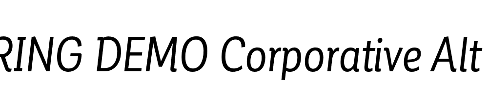  DEMO Corporative Alt Cnd Italic