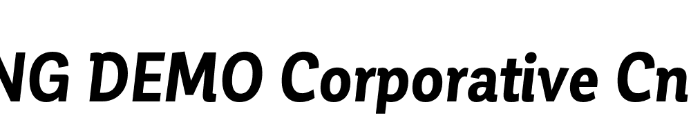  DEMO Corporative Cnd Bold Italic