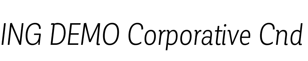  DEMO Corporative Cnd Book Italic