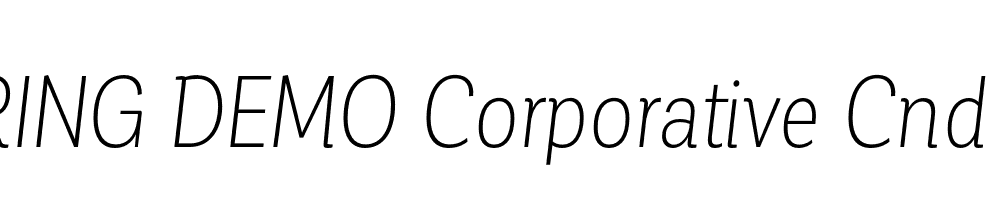  DEMO Corporative Cnd Light Italic