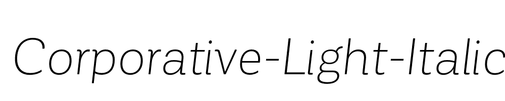 Corporative-Light-Italic