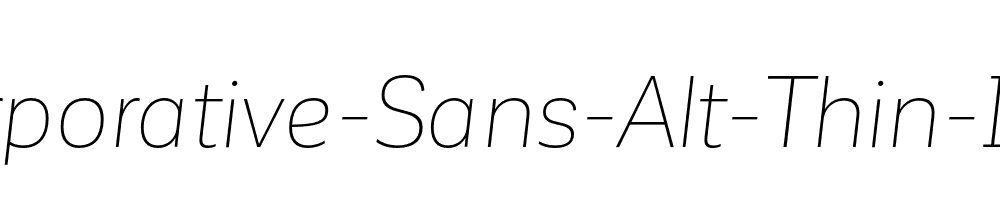 Corporative-Sans-Alt-Thin-Italic