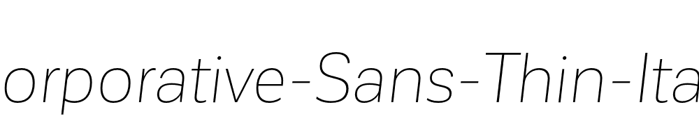 Corporative-Sans-Thin-Italic