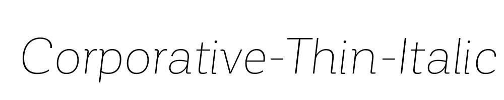 Corporative-Thin-Italic