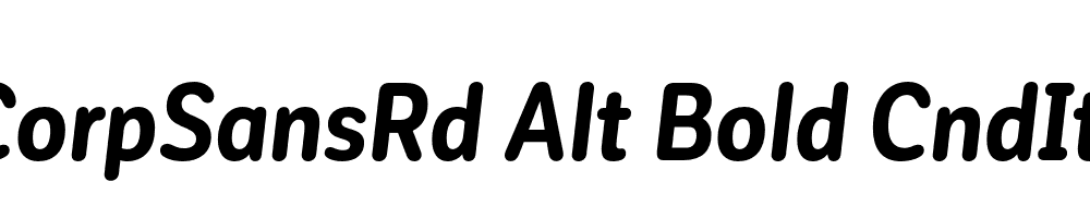  DEMO CorpSansRd Alt Bold CndIt Regular