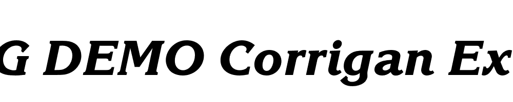  DEMO Corrigan ExtraBold Italic