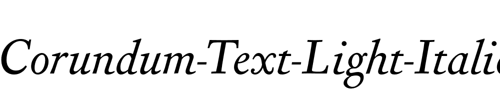 Corundum-Text-Light-Italic