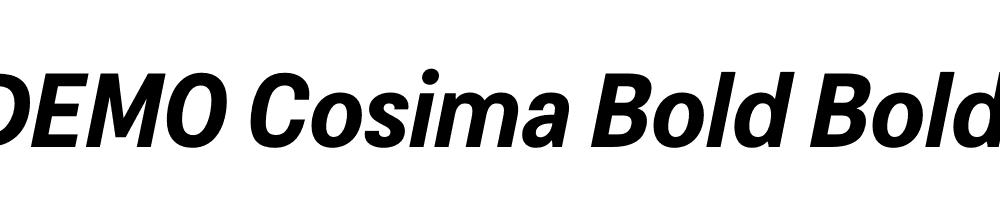 FSP DEMO Cosima Bold Bold Italic