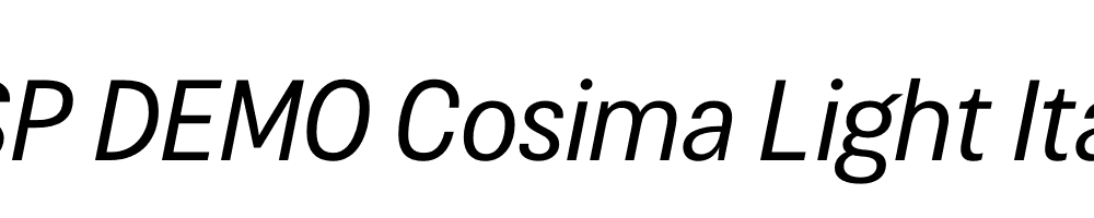 FSP DEMO Cosima Light Italic