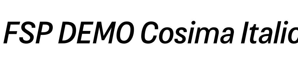 FSP DEMO Cosima Italic