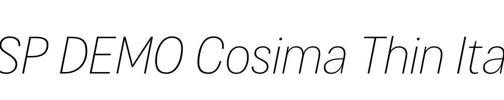 FSP DEMO Cosima Thin Italic