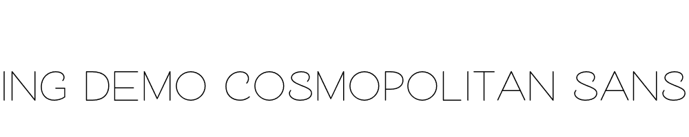  DEMO Cosmopolitan Sans Regular