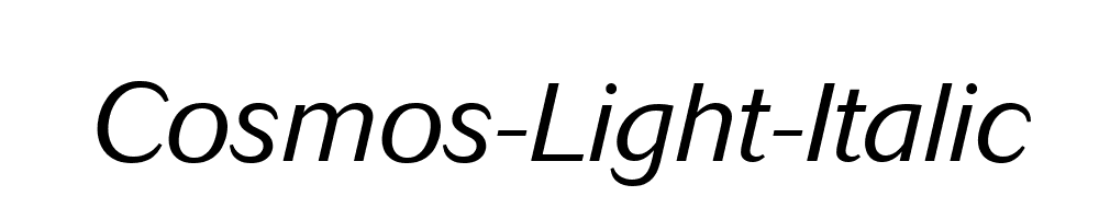 Cosmos-Light-Italic